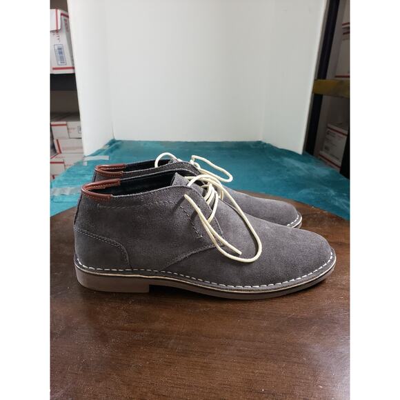 Kenneth Cole Reaction Shoes Size 9.5 Mens Gray Desert Sun Suede Chukka Boots NIB
